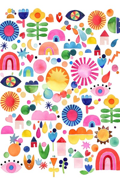 Rain: Colourful Plants Joy Life by Ninola Design