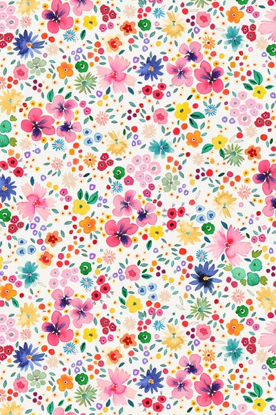 Floral & Botanical Patterns: Millefleurs Colorful Flowers by Ninola Design