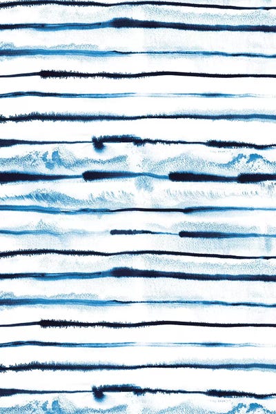 Ninola Design: Indigo Electric Ink Stripes by Ninola Design