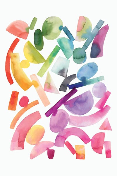 Colorful Abstracts: Modern Abstract Geometric Shapes Colorful Multicolored by Ninola Design