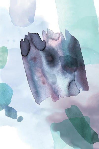 Ninola Design: Moody Abstract Painting Blue by Ninola Design