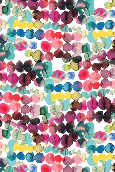 Polka Dot: Ink Bleeding Dots Multi by Ninola Design