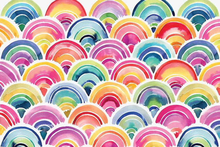 Rainbow Scallop Scales Multicolor