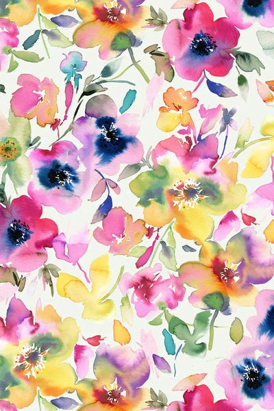 Ninola Design: Artistic Summer Floral Multicolor by Ninola Design