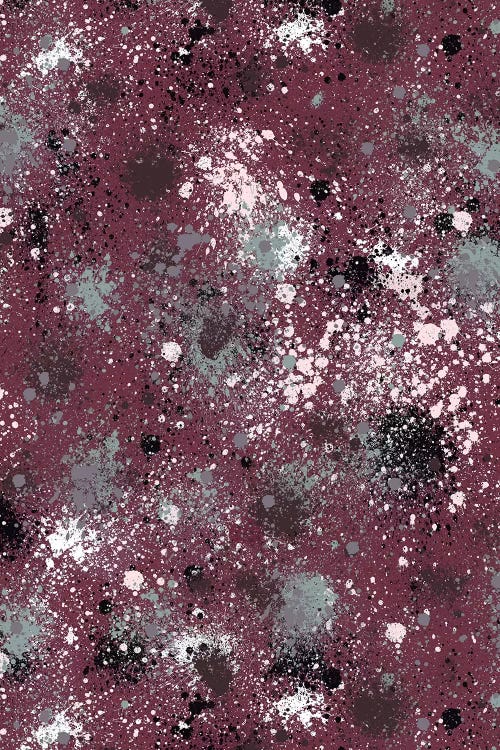 Ink Splatter Dust Burgundy