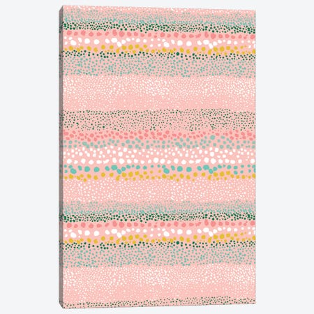 Little Textured Dots Pink Canvas Print #NDE59} by Ninola Design Art Print