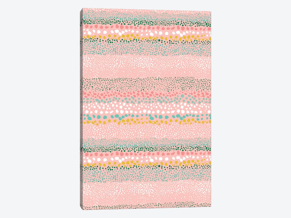 Little Textured Dots Pink by Ninola Design 1-piece Canvas Art Print
