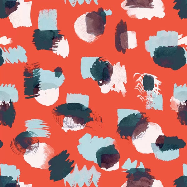 Ninola Design: Abstract Stains Coral by Ninola Design
