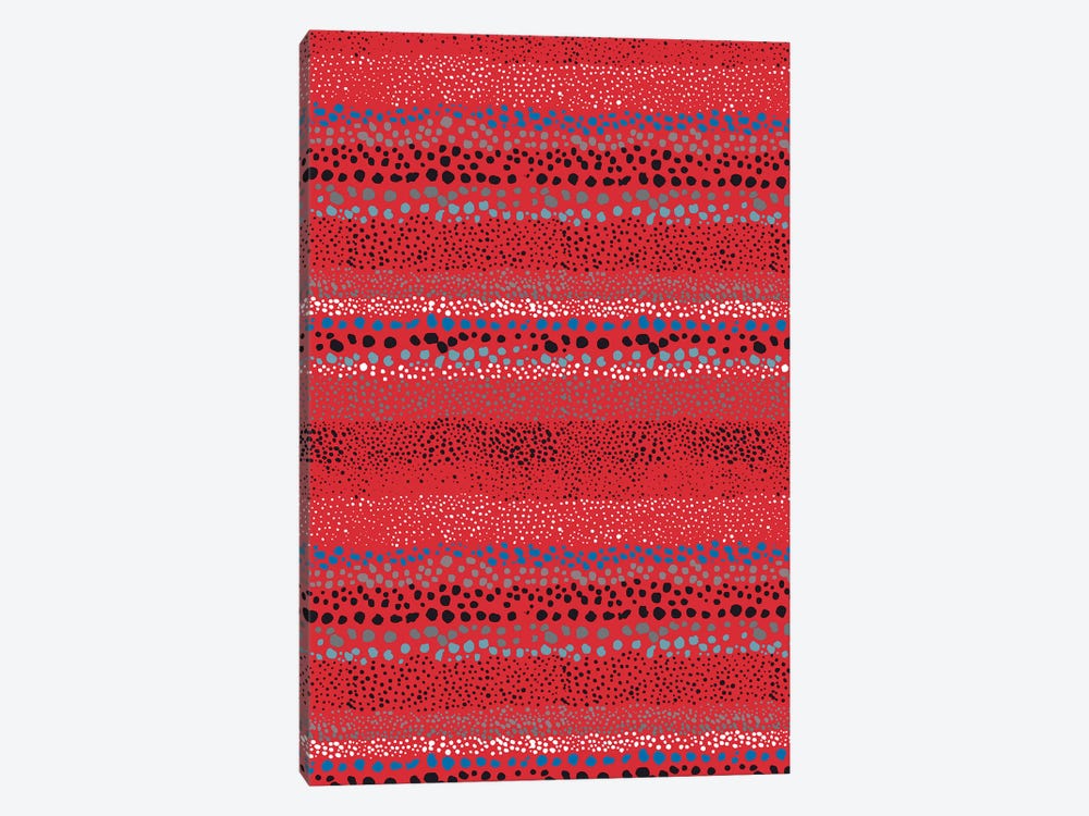 Little Textured Dots Red by Ninola Design 1-piece Art Print