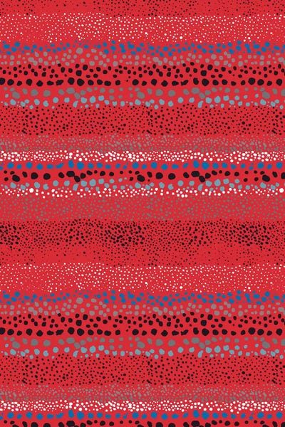 Polka Dot: Little Textured Dots Red by Ninola Design