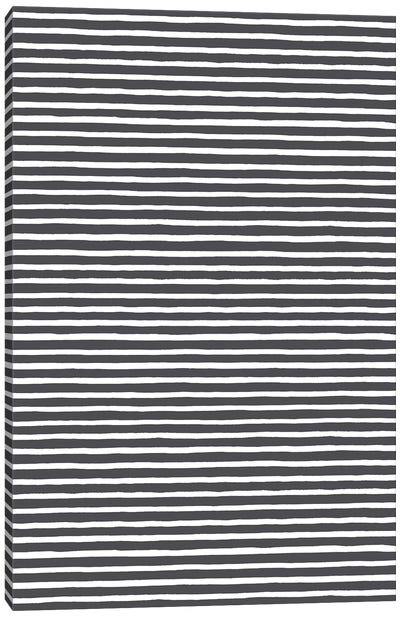 Marker Black Stripes Canvas Art Print - Stripe Patterns