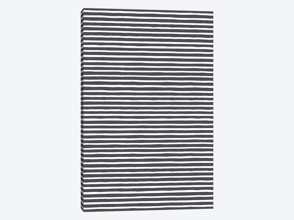 Marker Black Stripes by Ninola Design 1-piece Canvas Wall Art