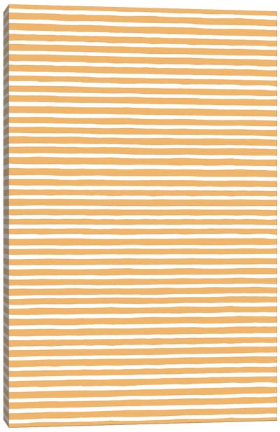 Marker Gold Stripes Canvas Art Print - Stripe Patterns