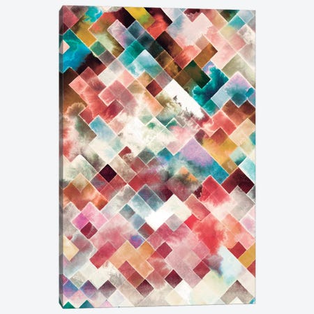 Moody Geometry Pink Canvas Print #NDE71} by Ninola Design Canvas Art Print