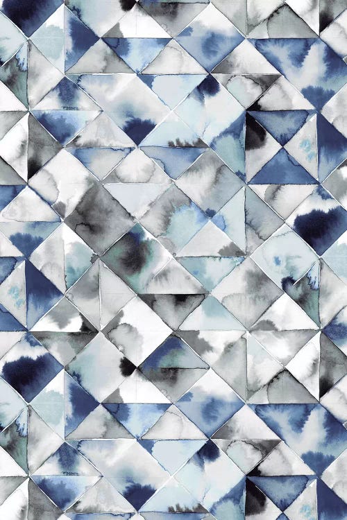 Moody Triangles Blue Silver