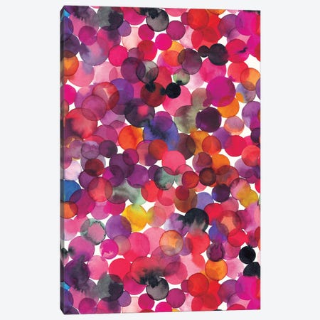 Overlapped Watercolor Dots Multi Canvas Print #NDE77} by Ninola Design Canvas Art
