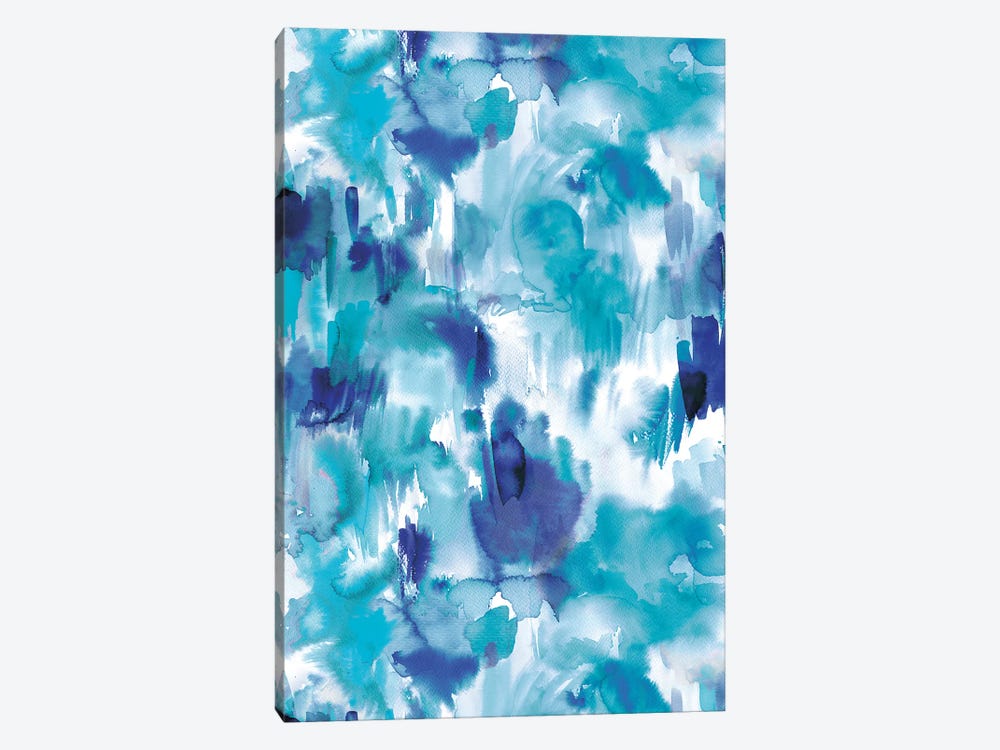 Painterly Texture Blue by Ninola Design 1-piece Canvas Wall Art