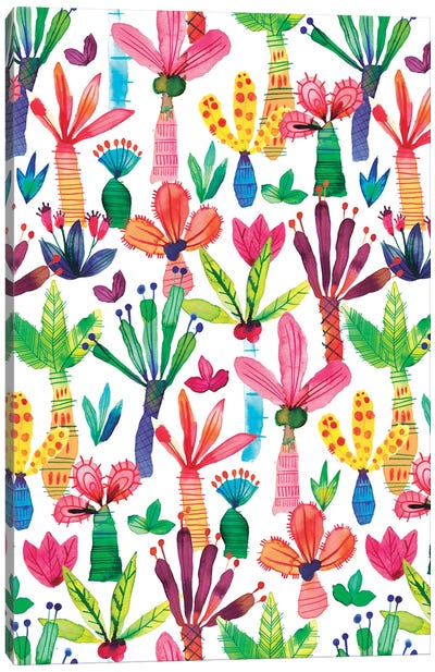 Palms Kids Garden Canvas Art Print - Ninola Design