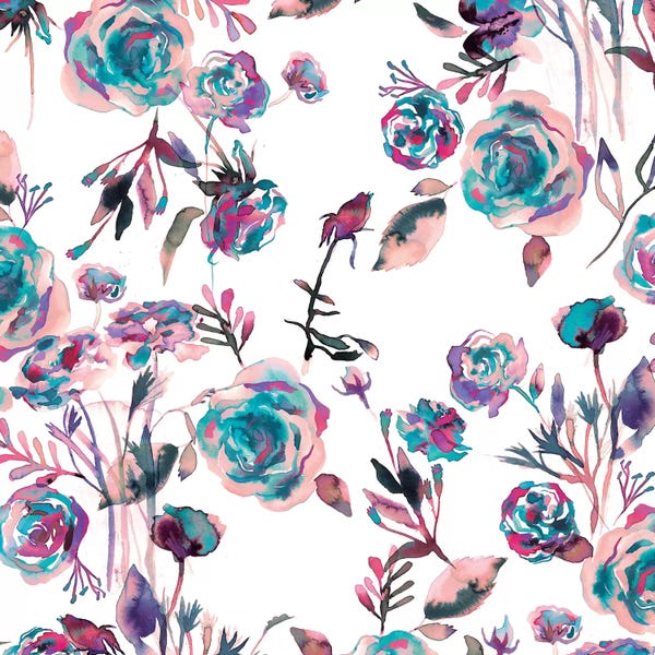 Floral & Botanical Patterns: Roses Bouquet Mauve by Ninola Design