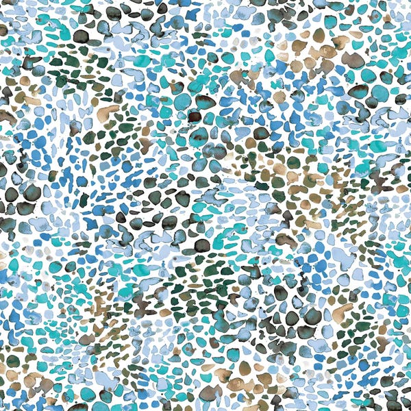 Granny Chic: Speckled Watercolor Blue by Ninola Design