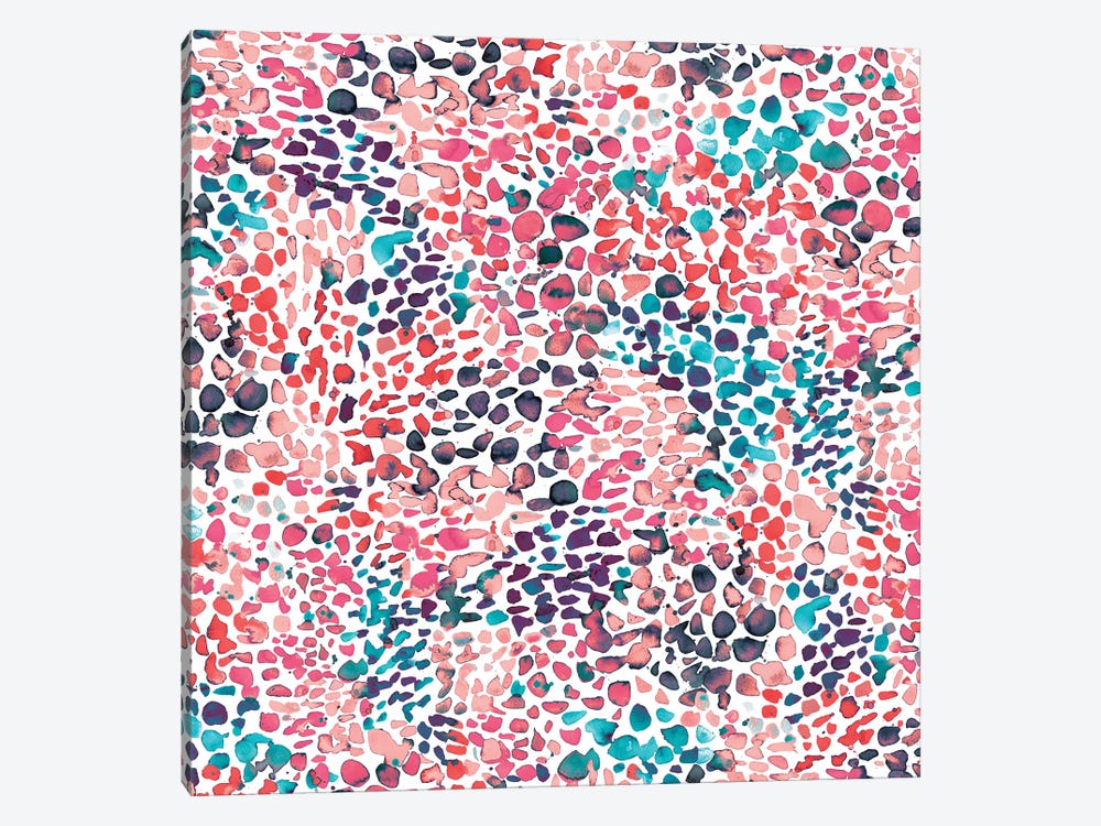 Speckled Watercolor Pink by Ninola Design 1-piece Canvas Artwork