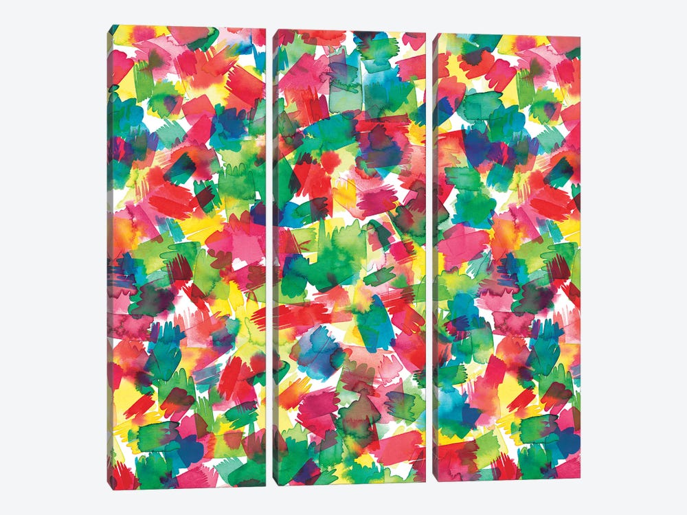 Spring Colors Multicolored by Ninola Design 3-piece Art Print