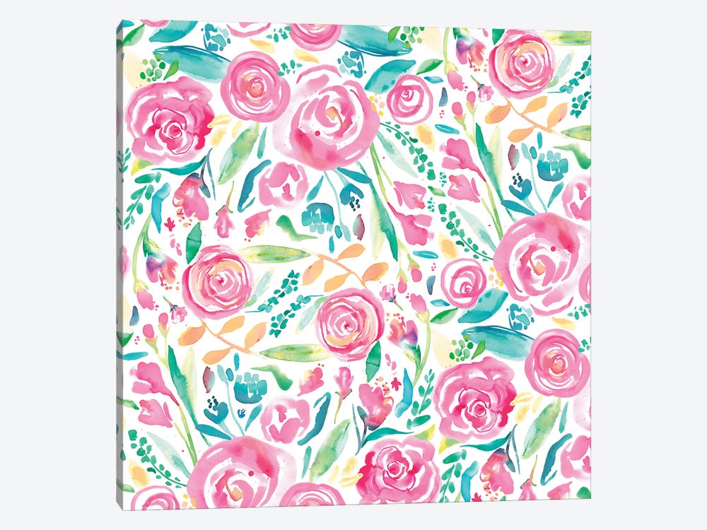 Spring Roses Pastel by Ninola Design 1-piece Canvas Art