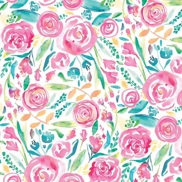 Floral & Botanical Patterns: Spring Roses Pastel by Ninola Design