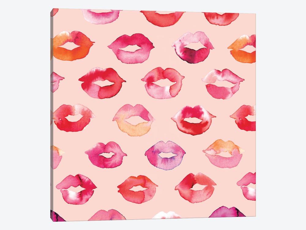 Sweet Pink Lips by Ninola Design 1-piece Canvas Wall Art
