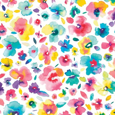 Tropical Flowers Multi by Ninola Design metal wall art