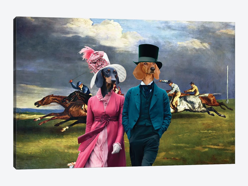 Dachshund Derby In Epsom by Nobility Dogs 1-piece Canvas Art