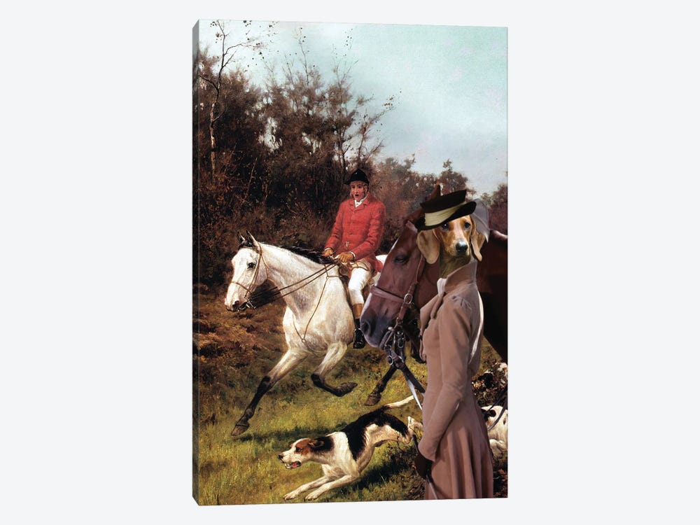 Dachshund The Foxhunt by Nobility Dogs 1-piece Canvas Art Print