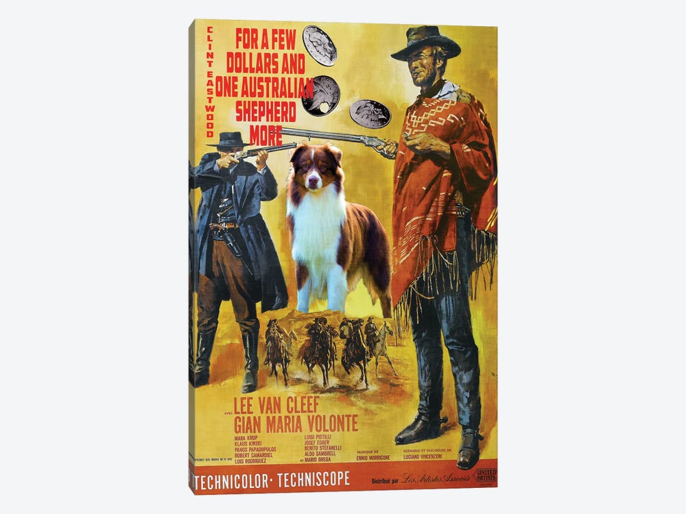 Australian Shepherd For A Few Dollars More by Nobility Dogs 1-piece Canvas Print