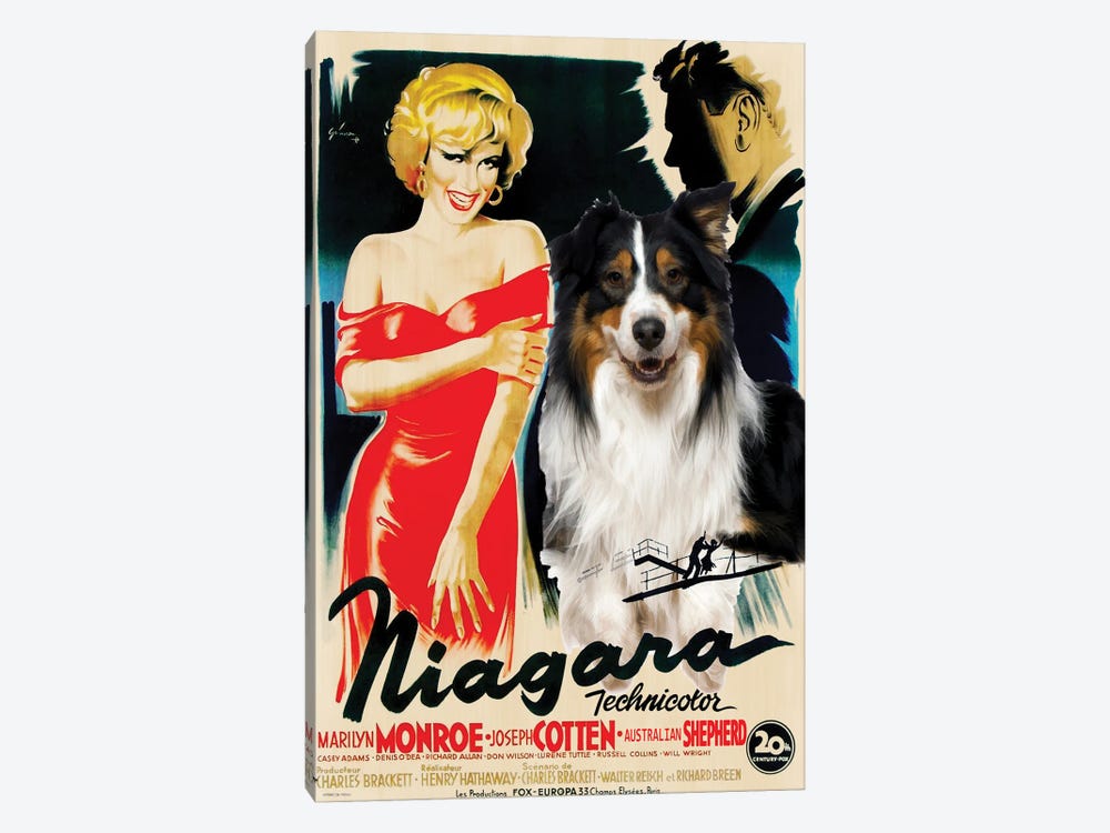 Australian Shepherd Niagara Movie by Nobility Dogs 1-piece Canvas Art
