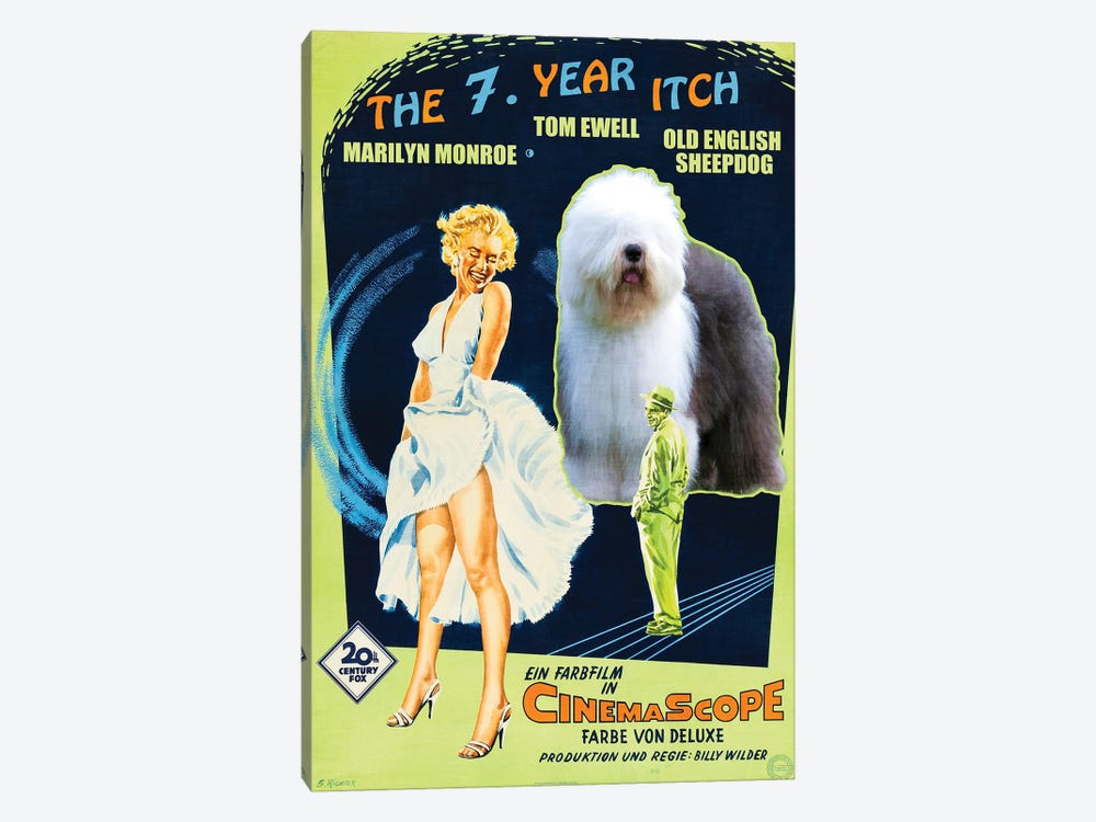 Old English Sheepdog The Seven Year Itch by Nobility Dogs 1-piece Canvas Artwork
