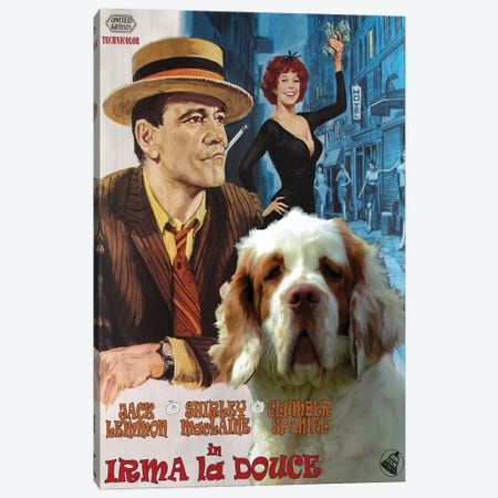 Clumber Spaniel Irma La Douce Canvas Print #NDG1070} by Nobility Dogs Canvas Art