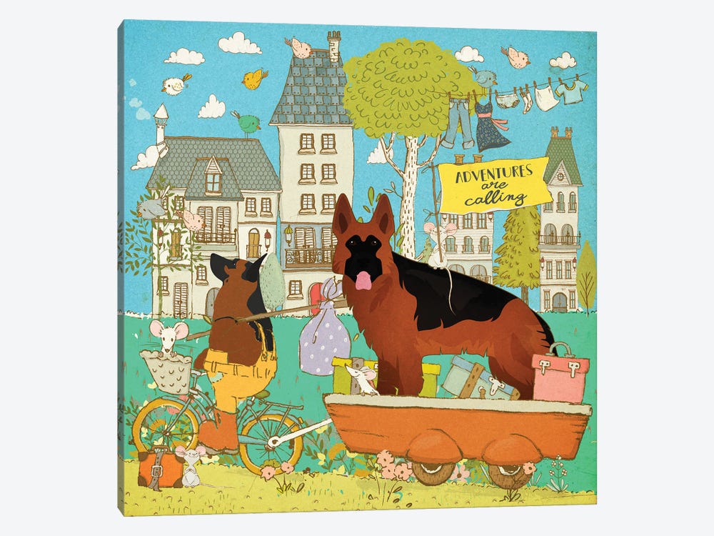 German Shepherd Adventure Time by Nobility Dogs 1-piece Art Print