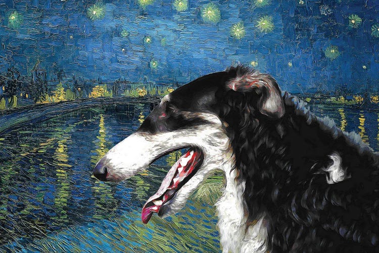 Borzoi Starry Night Over The Rhone