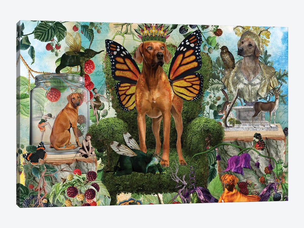 Rhodesian Ridgeback Berry Paradise by Nobility Dogs 1-piece Canvas Wall Art