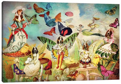 Basset Hound Fairy Queen Canvas Art Print - Basset Hound Art