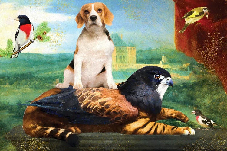 beagle hunting art