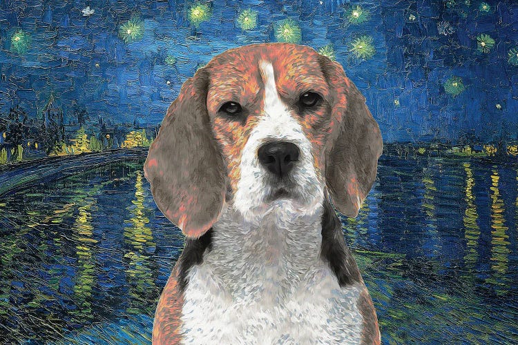 Beagle Starry Night Over The Rhone