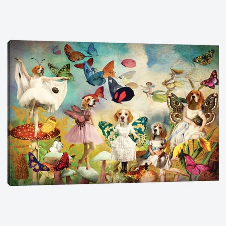 Beagle Fairy Queen Canvas Print #NDG1160} by Nobility Dogs Canvas Art
