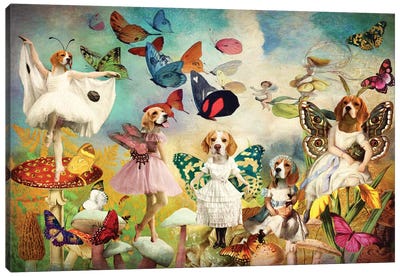 Beagle Fairy Queen Canvas Art Print - Nobility Dogs