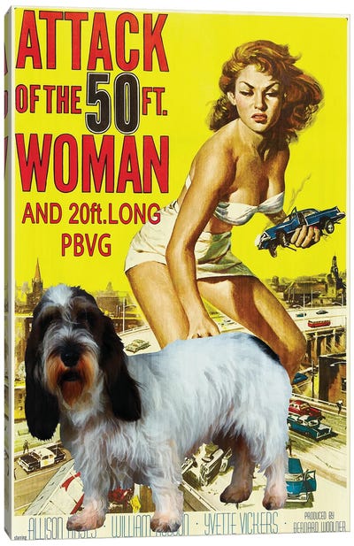 Petit Basset Attack Of The 50Ft Woman Canvas Art Print - Vintage Movie Posters