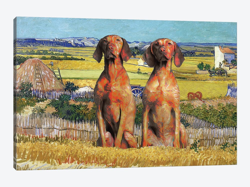 Vizsla Harvest At La Crau by Nobility Dogs 1-piece Canvas Art