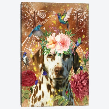 Dalmatian Dog With Antlers Canvas Print #NDG1172} by Nobility Dogs Canvas Print