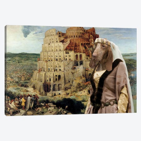 Bracco Italiano The Tower Of Babel Canvas Print #NDG1177} by Nobility Dogs Canvas Wall Art