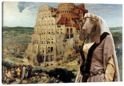 Bracco Italiano The Tower Of Babel Canvas Art Print