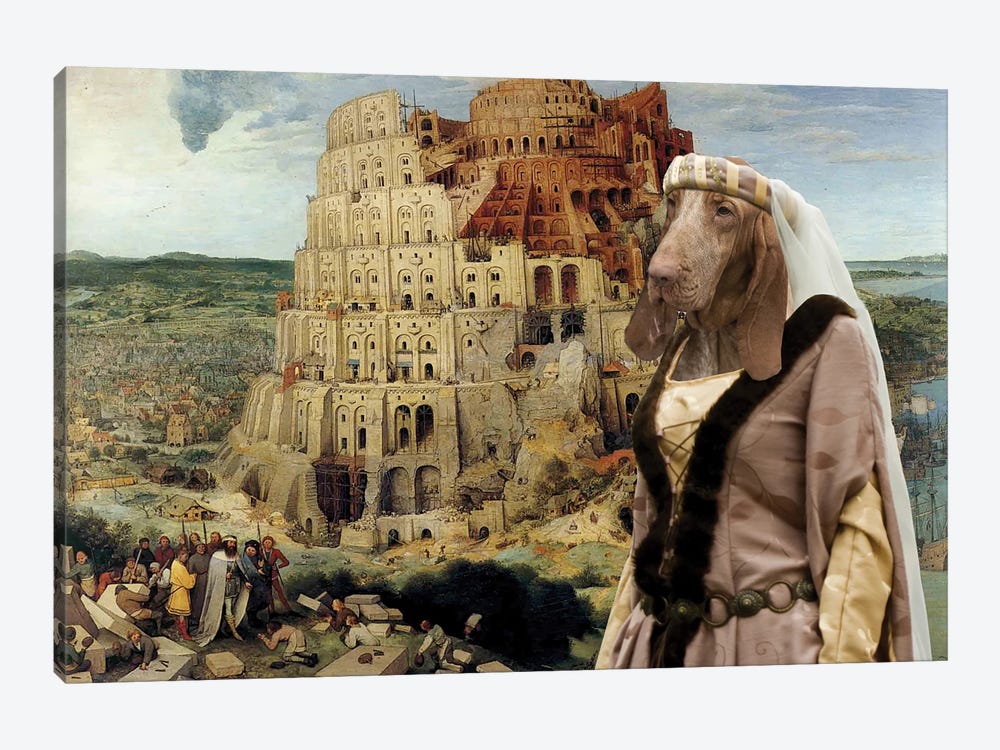 Bracco Italiano The Tower Of Babel by Nobility Dogs 1-piece Canvas Artwork